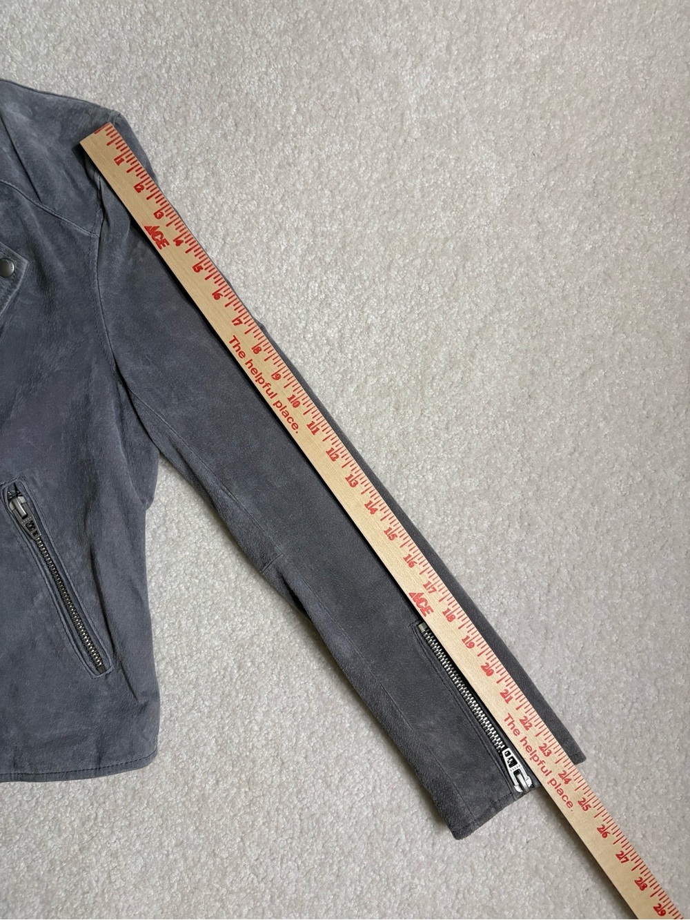 NWOT BLANKNYC Grey Suede Moto Jacket Size M - Picture 11 of 11